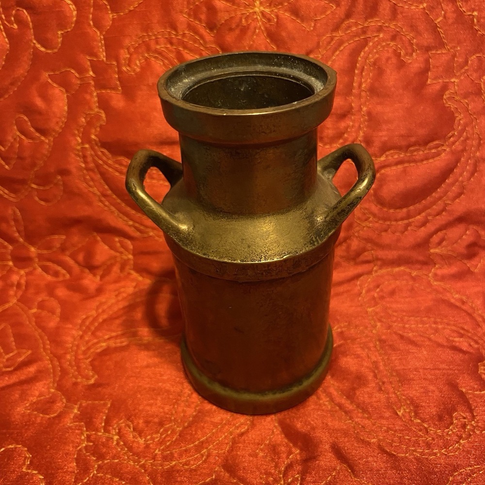 Antique Vintage Brass Milk Jug Handmade Height‎ 4.5"x 3" Wide Rare
